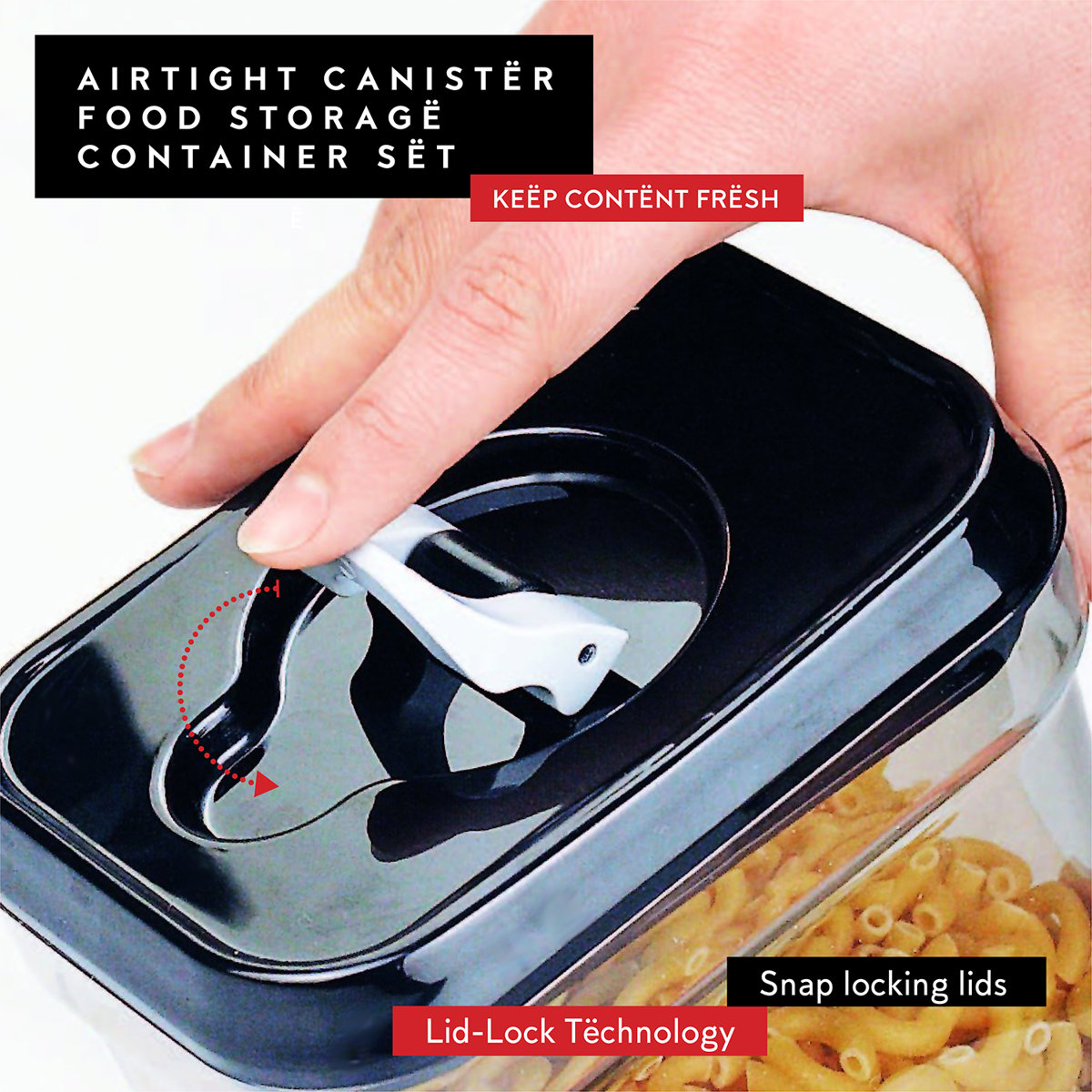 Airtight Food Storage Containers (Set of 4)